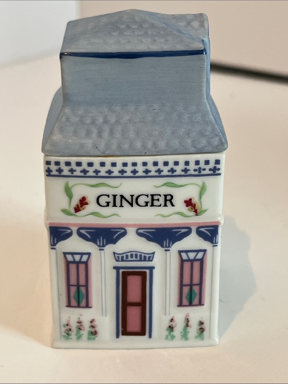 Lenox Porcelain Ginger Jar in Blue, Pink, Green, Brown